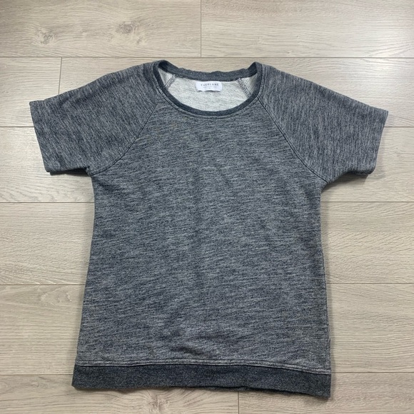 Everlane Grey Short Sleeve Crewneck Sweater - Picture 3 of 8